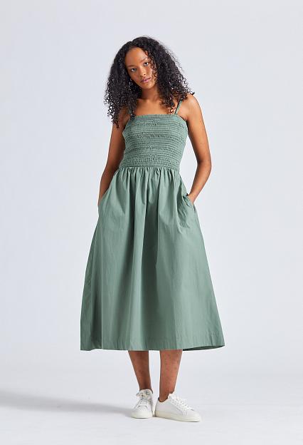 Once Untold Peyton Smock Dress Sea Spray